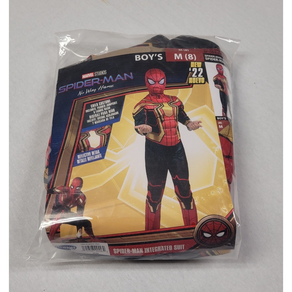 Marvel Spider-Man No Way Home Halloween Costume Boy's Size M (8) (Jazwares)